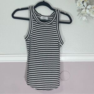 CJLA striped Black and White Tank Top